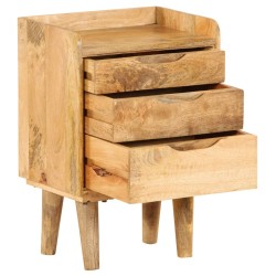 vidaXL Nachttisch Mangoholz Massiv 40 x 30 x 59,5 cm 