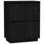 vidaXL Sideboard Schwarz 60x34x75 cm Massivholz Kiefer vidaXL Sideboard Schwarz 60x34x75 cm Massivholz Kiefer