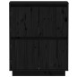 vidaXL Sideboard Schwarz 60x34x75 cm Massivholz Kiefer vidaXL Sideboard Schwarz 60x34x75 cm Massivholz Kiefer