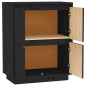 vidaXL Sideboard Schwarz 60x34x75 cm Massivholz Kiefer vidaXL Sideboard Schwarz 60x34x75 cm Massivholz Kiefer
