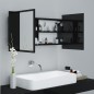 vidaXL LED-Bad-Spiegelschrank Hochglanz-Schwarz 90x12x45 cm Acryl vidaXL LED-Bad-Spiegelschrank Hochglanz-Schwarz 90x12x45 cm Acryl