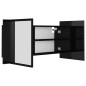 vidaXL LED-Bad-Spiegelschrank Hochglanz-Schwarz 90x12x45 cm Acryl vidaXL LED-Bad-Spiegelschrank Hochglanz-Schwarz 90x12x45 cm Acryl