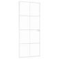vidaXL Innentür Weiß 83x201,5 cm Hartglas & Aluminium Schlank vidaXL Innentür Weiß 83x201,5 cm Hartglas & Aluminium Schlank