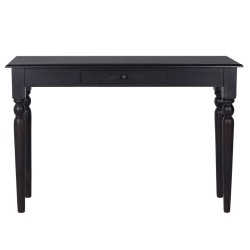 vidaXL Konsolentisch Hellschwarz 110x30x75 cm Massivholz Mahagoni