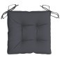 Stuhlkissen 2 Stk. Anthrazit 50x50x7 cm Oxford-Gewebe Stuhlkissen 2 Stk. Anthrazit 50x50x7 cm Oxford-Gewebe