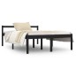 vidaXL Massivholzbett Schwarz Kiefer 135x190 cm vidaXL Massivholzbett Schwarz Kiefer 135x190 cm