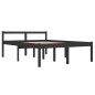 vidaXL Massivholzbett Schwarz Kiefer 135x190 cm vidaXL Massivholzbett Schwarz Kiefer 135x190 cm