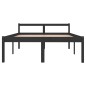 vidaXL Massivholzbett Schwarz Kiefer 135x190 cm vidaXL Massivholzbett Schwarz Kiefer 135x190 cm