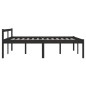 vidaXL Massivholzbett Schwarz Kiefer 135x190 cm vidaXL Massivholzbett Schwarz Kiefer 135x190 cm
