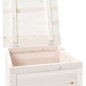 vidaXL Outdoor-Kissenbox Weiß 50x50x56 cm Massivholz Tanne vidaXL Outdoor-Kissenbox Weiß 50x50x56 cm Massivholz Tanne