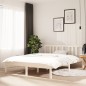 vidaXL Massivholzbett Weiß 135x190 cm vidaXL Massivholzbett Weiß 135x190 cm