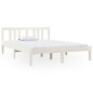 vidaXL Massivholzbett Weiß 135x190 cm vidaXL Massivholzbett Weiß 135x190 cm
