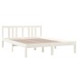 vidaXL Massivholzbett Weiß 135x190 cm vidaXL Massivholzbett Weiß 135x190 cm