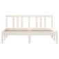 vidaXL Massivholzbett Weiß 135x190 cm vidaXL Massivholzbett Weiß 135x190 cm