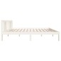 vidaXL Massivholzbett Weiß 135x190 cm vidaXL Massivholzbett Weiß 135x190 cm