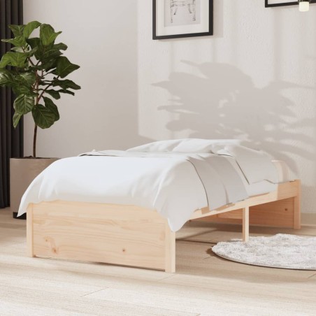 vidaXL Massivholzbett 75x190 cm