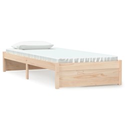 vidaXL Massivholzbett 75x190 cm
