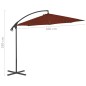 vidaXL Ampelschirm mit Stahlmast 300 cm Terracotta-Rot vidaXL Ampelschirm mit Stahlmast 300 cm Terracotta-Rot