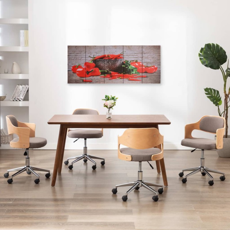 vidaXL Leinwandbild-Set Paprika Mehrfarbig 150×60 cm vidaXL Leinwandbild-Set Paprika Mehrfarbig 150×60 cm