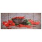 vidaXL Leinwandbild-Set Paprika Mehrfarbig 150×60 cm vidaXL Leinwandbild-Set Paprika Mehrfarbig 150×60 cm