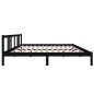 vidaXL Massivholzbett Schwarz 180x200 cm vidaXL Massivholzbett Schwarz 180x200 cm