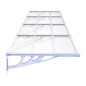 vidaXL Türvordach Grau und Transparent 396x90 cm Polycarbonat vidaXL Türvordach Grau und Transparent 396x90 cm Polycarbonat