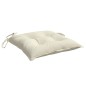 Stuhlkissen 4 Stk. Cremeweiß 40x40x7 cm Oxford-Gewebe Stuhlkissen 4 Stk. Cremeweiß 40x40x7 cm Oxford-Gewebe