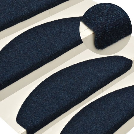 vidaXL Selbstklebende Treppenmatten 10 Stk. Marineblau 56x17x3 cm 