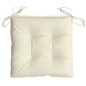 Stuhlkissen 4 Stk. Cremeweiß 40x40x7 cm Oxford-Gewebe Stuhlkissen 4 Stk. Cremeweiß 40x40x7 cm Oxford-Gewebe