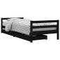 vidaXL Kinderbett mit Schubladen Schwarz 90x190 cm Massivholz Kiefer vidaXL Kinderbett mit Schubladen Schwarz 90x190 cm Massivholz Kiefer