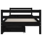 vidaXL Kinderbett mit Schubladen Schwarz 90x190 cm Massivholz Kiefer vidaXL Kinderbett mit Schubladen Schwarz 90x190 cm Massivholz Kiefer