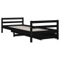vidaXL Kinderbett mit Schubladen Schwarz 90x190 cm Massivholz Kiefer vidaXL Kinderbett mit Schubladen Schwarz 90x190 cm Massivholz Kiefer