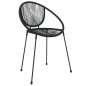 vidaXL 5-tlg. Garten-Essgruppe Schwarz PVC Rattan vidaXL 5-tlg. Garten-Essgruppe Schwarz PVC Rattan