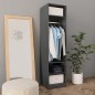 vidaXL Kleiderschrank Hochglanz-Grau 50x50x200 cm Holzwerkstoff vidaXL Kleiderschrank Hochglanz-Grau 50x50x200 cm Holzwerkstoff