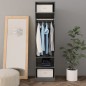 vidaXL Kleiderschrank Hochglanz-Grau 50x50x200 cm Holzwerkstoff vidaXL Kleiderschrank Hochglanz-Grau 50x50x200 cm Holzwerkstoff