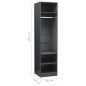 vidaXL Kleiderschrank Hochglanz-Grau 50x50x200 cm Holzwerkstoff vidaXL Kleiderschrank Hochglanz-Grau 50x50x200 cm Holzwerkstoff