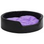vidaXL Hundebett Schwarz-Violett 99x89x21 cm Plüsch und Kunstleder vidaXL Hundebett Schwarz-Violett 99x89x21 cm Plüsch und Kunstleder