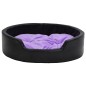 vidaXL Hundebett Schwarz-Violett 99x89x21 cm Plüsch und Kunstleder vidaXL Hundebett Schwarz-Violett 99x89x21 cm Plüsch und Kunstleder