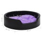 vidaXL Hundebett Schwarz-Violett 99x89x21 cm Plüsch und Kunstleder vidaXL Hundebett Schwarz-Violett 99x89x21 cm Plüsch und Kunstleder