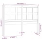 vidaXL Kopfteil Schwarz 155,5x4x100 cm Massivholz Kiefer