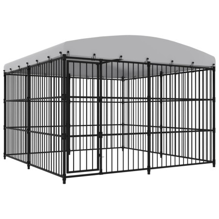 vidaXL Outdoor-Hundezwinger mit Überdachung 300x300x210 cm