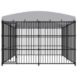 vidaXL Outdoor-Hundezwinger mit Überdachung 300x300x210 cm