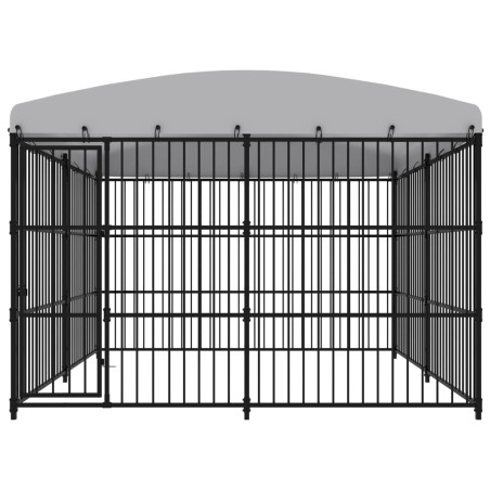 vidaXL Outdoor-Hundezwinger mit Überdachung 300x300x210 cm