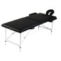vidaXL Massageliege Klappbar 2-Zonen mit Aluminiumgestell Schwarz vidaXL Massageliege Klappbar 2-Zonen mit Aluminiumgestell Schwarz