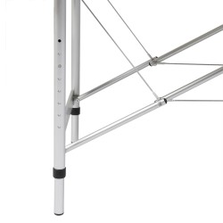 vidaXL Massageliege Klappbar 2-Zonen mit Aluminiumgestell Schwarz