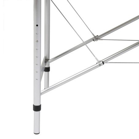 vidaXL Massageliege Klappbar 2-Zonen mit Aluminiumgestell Schwarz