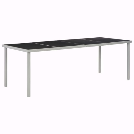 vidaXL Gartentisch Schwarz 220 x 90 x 74,5 cm Stahl