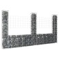 vidaXL Gabionenkorb U-Form mit 3 Säulen Eisen 260x20x150 cm vidaXL Gabionenkorb U-Form mit 3 Säulen Eisen 260x20x150 cm