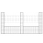 vidaXL Gabionenkorb U-Form mit 3 Säulen Eisen 260x20x150 cm vidaXL Gabionenkorb U-Form mit 3 Säulen Eisen 260x20x150 cm