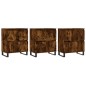 Sideboards 3 Stk. Räuchereiche Holzwerkstoff Sideboards 3 Stk. Räuchereiche Holzwerkstoff